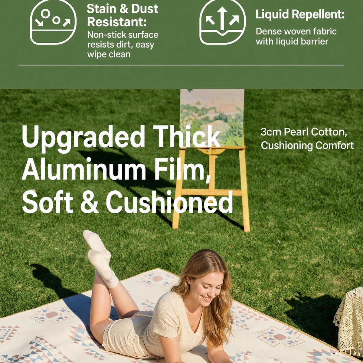 Diagram of the aluminium film base and pearl cotton cushioning