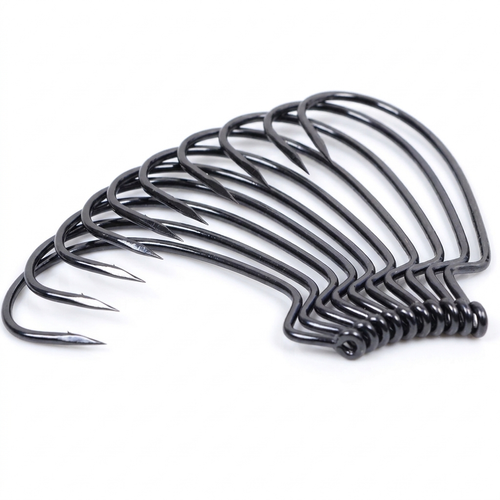 Basecamp & Bank 50 pack of black nickel extra wide gap offset hooks